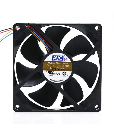 AVC DS09225B12H 9225 92mm x 25mm Ball Cooler Cooling Fan PWM 12V 0.41A ...