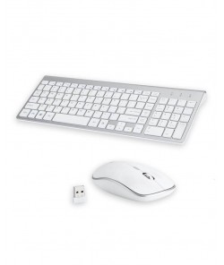 Draadloos Toetsenbord with mouse - Wireless Keyboard - Bluetooth - Wit
