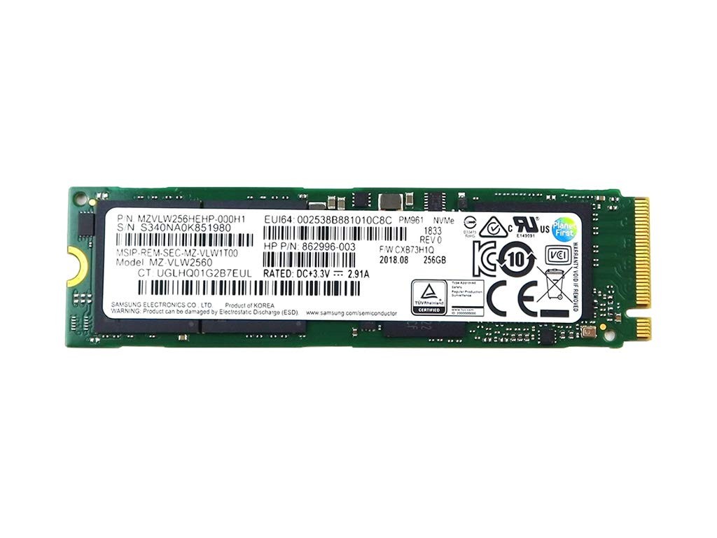 SAMSUNG MZVLB256HAHQ-000H7/1 PM961 M.2 NVMe PCIE 256GB SSD - Used