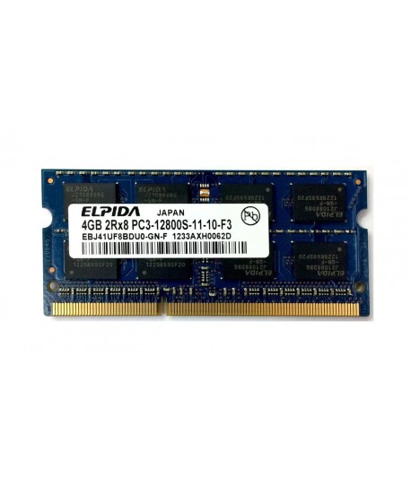 Elpida EBJ40UG8BBU0-GN-F 4GB Notebook SODIMM DDR3 PC12800(1600) UNBUF 1.5v 1RX8 204P 512MX64 512mX8