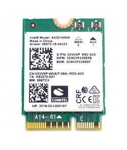 Intel Wireless Bluetooth WiFi Card - 0XVV0P AX201NGW