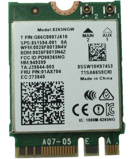 Lenovo FRU 01AX704 Intel 8265NGW m.2 Wireless for T470, P51, X270, M910, M720
