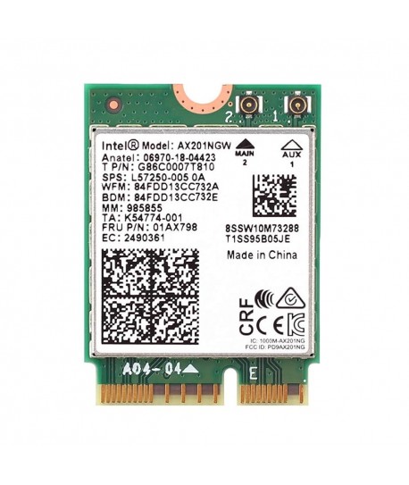 Wireless Dual Band WiFi Card AX201NGW 5W10V25774 L92722-005