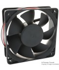DC Axial Fan, 12 V, Square, 80 mm, 25 mm, Sleeve Bearing, 38.6 CFM