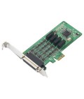Moxa 4 port PCIE RS232/422/485 serial board w/DB9M cable & optical isolation