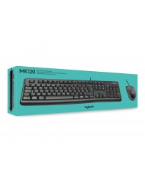 Logitech MK120 Keyboard US + Optical Mouse USB Qwerty