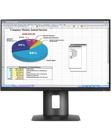 HP Z24n - 24" IPS 1920x1200, 2xDP, DVI, HDMI Zwart