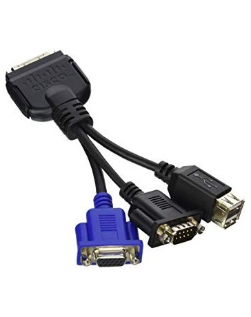 Cisco C210 Server KVM VGA Dp9 Rs232 USB Jack Cable Rev.a0 45437 - Refurbished