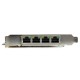 4-poorts gigabit Power over Ethernet PCIe-netwerkkaart - PSE / PoE PCI Express NIC