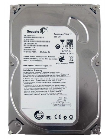 Seagate  Barracuda 7200.12 250GB 7200RPM SATA-2 8MB 3.5" HDD 14-4